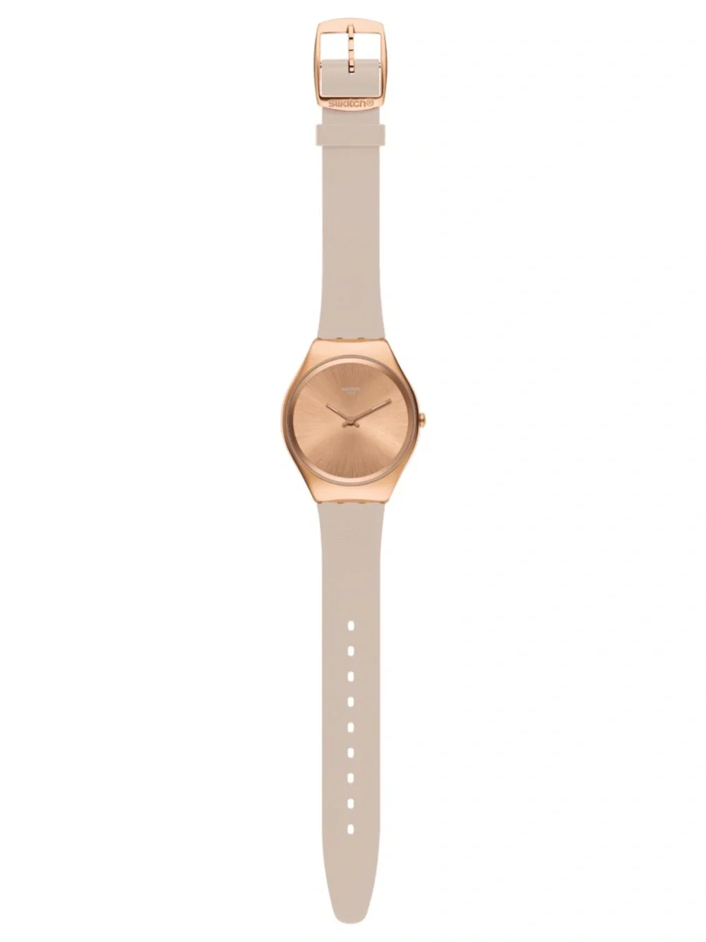 Swatch SKINROSEE - Silicone Strap with Rose Gold Case Watch